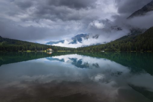 Panorama del lago di Anterselva