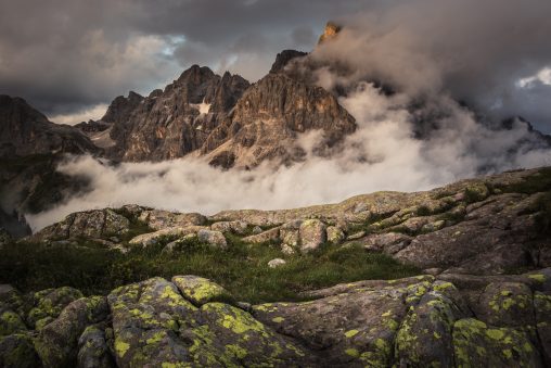 Pale di San Martino al tramonto
